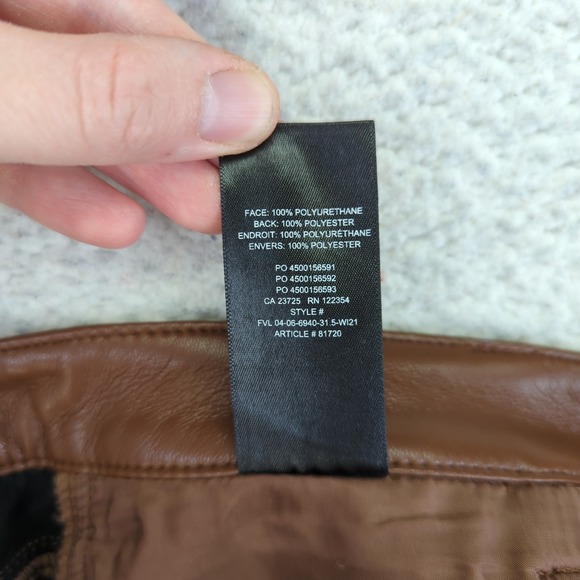 Wilfred Melina‎ High Rise Pants Vegan Faux Leather Straight Leg Women's Size 8 - Picture 8 of 11